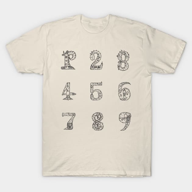 Monster Numerology T-Shirt by natrajshanmugam